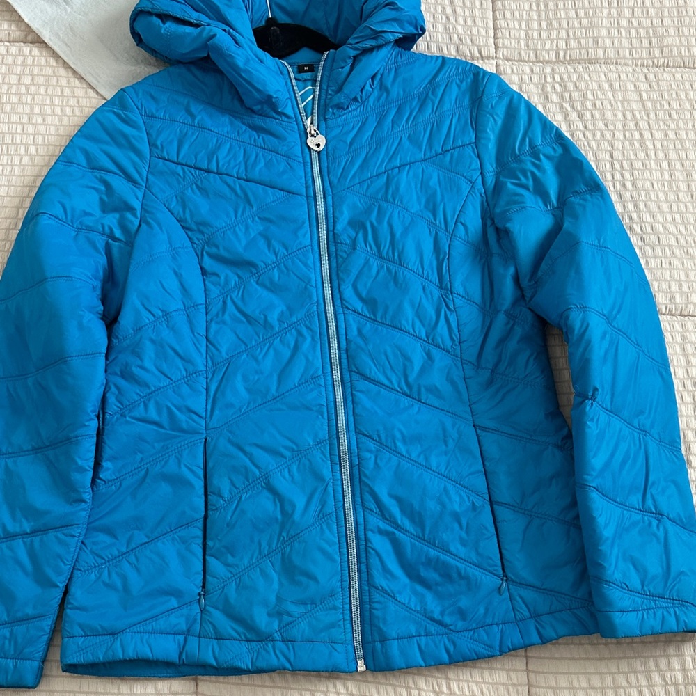 Guess Women's Blue Puffer Jacket